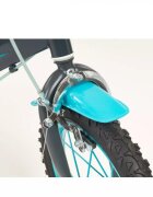 TOIMSA Bicicleta copii Blue Ice 16 inch cu roti ajutatoare si sticluta de apa cu suport frana de mana pe ambele roti de la 5 ani inaltimea intre 110-120 cm scaun si ghidon reglabile pe inaltime