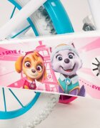 TOIMSA Bicicleta copii Paw Patrol Girl 16 inch cu cosulet frontal si scaunel pentru papusi de la 5 ani inaltimea recomandata 110-120 cm scaun si ghidon reglabile roti ajutatoare detasabile