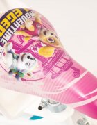 TOIMSA Bicicleta copii Paw Patrol Girl 16 inch cu cosulet frontal si scaunel pentru papusi de la 5 ani inaltimea recomandata 110-120 cm scaun si ghidon reglabile roti ajutatoare detasabile