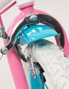 TOIMSA Bicicleta copii Paw Patrol Girl 16 inch cu cosulet frontal si scaunel pentru papusi de la 5 ani inaltimea recomandata 110-120 cm scaun si ghidon reglabile roti ajutatoare detasabile
