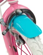 TOIMSA Bicicleta copii Peppa Pig Pink 16 inch cu cosulet frontal si scaunel pentru papusi de la 5 ani inaltimea recomandata 110-120 cm scaun si ghidon reglabile roti ajutatoare detasabile