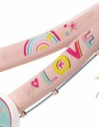 TOIMSA Bicicleta pentru copii Barbie 16 inch cu roti ajutatoare cos frontal si scaun pentru papusi