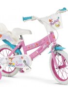 TOIMSA Bicicleta pentru copii Fantasy Walk 14 inch cu roti ajutatoare cos frontal si scaun pentru papusi