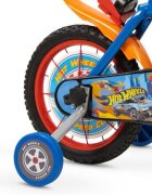 TOIMSA Bicicleta pentru copii Hot Wheels 14 inch cu roti ajutatoare suport si sticla de apa