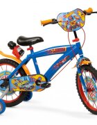 TOIMSA Bicicleta pentru copii Hot Wheels 14 inch cu roti ajutatoare suport si sticla de apa