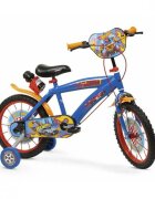 TOIMSA Bicicleta pentru copii Hot Wheels 16 inch cu roti ajutatoare suport si sticla de apa