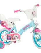 TOIMSA Bicicleta pentru copii My Little Pony 12 inch inaltime utilizator 85-100 cm roti ajutatoare cos frontal scaunel pentru papusa