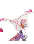 TOIMSA Bicicleta pentru copii Paw Patrol Girl 14 inch inaltime utilizator 105-117 cm roti ajutatoare cos frontal scaunel pentru papusa