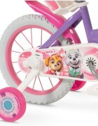 TOIMSA Bicicleta pentru copii Paw Patrol Girl 14 inch inaltime utilizator 105-117 cm roti ajutatoare cos frontal scaunel pentru papusa