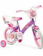 TOIMSA Bicicleta pentru copii Paw Patrol Girl 14 inch inaltime utilizator 105-117 cm roti ajutatoare cos frontal scaunel pentru papusa