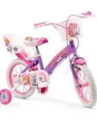 TOIMSA Bicicleta pentru copii Paw Patrol Girl 14 inch inaltime utilizator 105-117 cm roti ajutatoare cos frontal scaunel pentru papusa