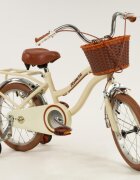 TOIMSA Bicicleta pentru copii Vintage Beige 16 inch cu roti ajutatoare cos si portbagaj inaltime utilizator 100-120 cm