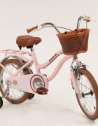 TOIMSA Bicicleta pentru copii Vintage Pink 16 inch cu roti ajutatoare cos si portbagaj inaltime utilizator 100-120 cm