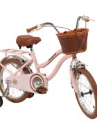 TOIMSA Bicicleta pentru copii Vintage Pink 16 inch cu roti ajutatoare cos si portbagaj inaltime utilizator 100-120 cm