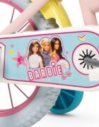 TOIMSA Bicicleta pentru fetite Barbie 14 inch cu roti ajutatoare 2 cosulete frana de mana pe ambele roti scaun si ghidon reglabile pe inaltime
