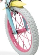 TOIMSA Bicicleta pentru fetite Barbie 14 inch cu roti ajutatoare 2 cosulete frana de mana pe ambele roti scaun si ghidon reglabile pe inaltime