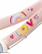 TOIMSA Bicicleta pentru fetite Barbie 14 inch cu roti ajutatoare 2 cosulete frana de mana pe ambele roti scaun si ghidon reglabile pe inaltime