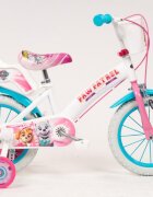TOIMSA Bicicleta pentru fetite Paw Patrol Girl 14 inch cu roti ajutatoare 2 cosulete frana de mana pe ambele roti scaun si ghidon reglabile pe inaltime