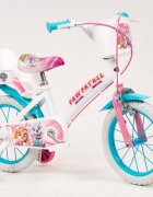 TOIMSA Bicicleta pentru fetite Paw Patrol Girl 14 inch cu roti ajutatoare 2 cosulete frana de mana pe ambele roti scaun si ghidon reglabile pe inaltime