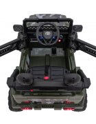 Toyota Masinuta electrica pentru copii FJ Cruiser 4x4 verde 90W cu telecomanda sunete suspensii lumini panou audio scaun piele si roti din spuma Eva
