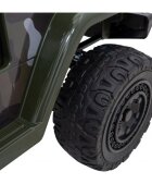 Toyota Masinuta electrica pentru copii FJ Cruiser 4x4 verde 90W cu telecomanda sunete suspensii lumini panou audio scaun piele si roti din spuma Eva