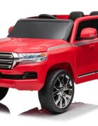 Toyota Masinuta electrica pentru copii Landcruiser Red cu roti EVA scaun din piele deschidere usi scaun piele si telecomanda
