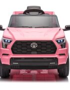 Toyota Masinuta electrica pentru copii Sequoia Pink 50W cu telecomanda 2.4G si licenta Suspensii pornire la buton deschidere usi Slow start si lumini