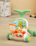 Toyz by Caretero Antepremergator muzical 2in1 transformabil in masuta cu activitati Toyz Spark Green