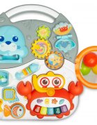 Toyz by Caretero Antepremergator muzical 2in1 transformabil in masuta cu activitati Toyz Spark Grey