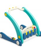 Toyz by Caretero Antepremergator transformabil 2in1 cu panou muzical si Salteluta de joaca Blue