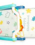 Toyz by Caretero Antepremergator transformabil 2in1 cu panou muzical si Salteluta de joaca Blue