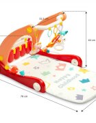 Toyz by Caretero Antepremergator transformabil 2in1 cu panou muzical si Salteluta de joaca Pink