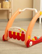 Toyz by Caretero Antepremergator transformabil 2in1 cu panou muzical si Salteluta de joaca Pink