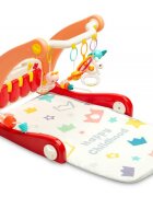 Toyz by Caretero Antepremergator transformabil 2in1 cu panou muzical si Salteluta de joaca Pink