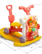 Toyz by Caretero Antepremergator transformabil in vehicul fara pedale multifunctional 5 in 1 cu muzica si lumini Toyz Roz