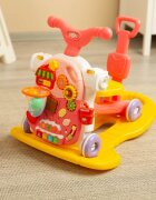 Toyz by Caretero Antepremergator transformabil in vehicul fara pedale multifunctional 5 in 1 cu muzica si lumini Toyz Roz