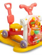 Toyz by Caretero Antepremergator transformabil in vehicul fara pedale multifunctional 5 in 1 cu muzica si lumini Toyz Roz