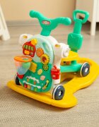 Toyz by Caretero Antepremergator transformabil in vehicul fara pedale multifunctional 5 in 1 cu muzica si lumini Toyz Turcoaz