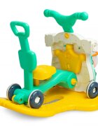 Toyz by Caretero Antepremergator transformabil in vehicul fara pedale multifunctional 5 in 1 cu muzica si lumini Toyz Turcoaz