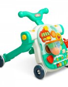 Toyz by Caretero Antepremergator transformabil in vehicul fara pedale multifunctional 5 in 1 cu muzica si lumini Toyz Turcoaz