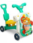 Toyz by Caretero Antepremergator transformabil in vehicul fara pedale multifunctional 5 in 1 cu muzica si lumini Toyz Turcoaz