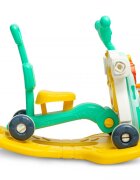 Toyz by Caretero Antepremergator transformabil in vehicul fara pedale multifunctional 5 in 1 cu muzica si lumini Toyz Turcoaz