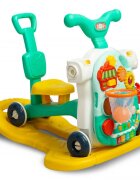 Toyz by Caretero Antepremergator transformabil in vehicul fara pedale multifunctional 5 in 1 cu muzica si lumini Toyz Turcoaz