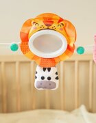 Toyz by Caretero Arcada senzoriala cu jucarii pentru caruciorpatutscaun auto copii Toyz Lion cu zornaitori oglinda si jucarii gingivale prindere universala