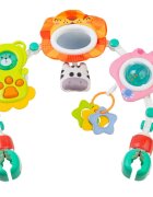 Toyz by Caretero Arcada senzoriala cu jucarii pentru caruciorpatutscaun auto copii Toyz Lion cu zornaitori oglinda si jucarii gingivale prindere universala