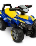 Toyz by Caretero ATV copii fara pedale cu licenta GoodYear Quad Blue spatiu de depozitare volan cu sunete protectie impotriva rasturnarii inaltime pana la sezut 24 cm