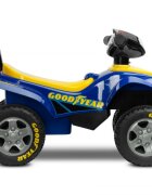Toyz by Caretero ATV copii fara pedale cu licenta GoodYear Quad Blue spatiu de depozitare volan cu sunete protectie impotriva rasturnarii inaltime pana la sezut 24 cm