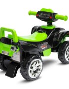 Toyz by Caretero Atv pentru copii fara pedale Toyz Mini Raptor Green cu melodii lumini si spatiu de depozitare sub scaun Inaltime scaun 24 cm de la 18 luni pana la greutatea maxima de 25 kg