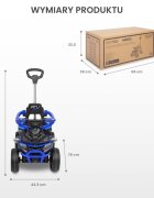 Toyz by Caretero ATV Ride On fara pedale Toyz Movix Blue cu maner parentalbara de protectie detasabilaefecte sonore si luminoaserecomandat de la 24 luni