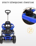 Toyz by Caretero ATV Ride On fara pedale Toyz Movix Blue cu maner parentalbara de protectie detasabilaefecte sonore si luminoaserecomandat de la 24 luni